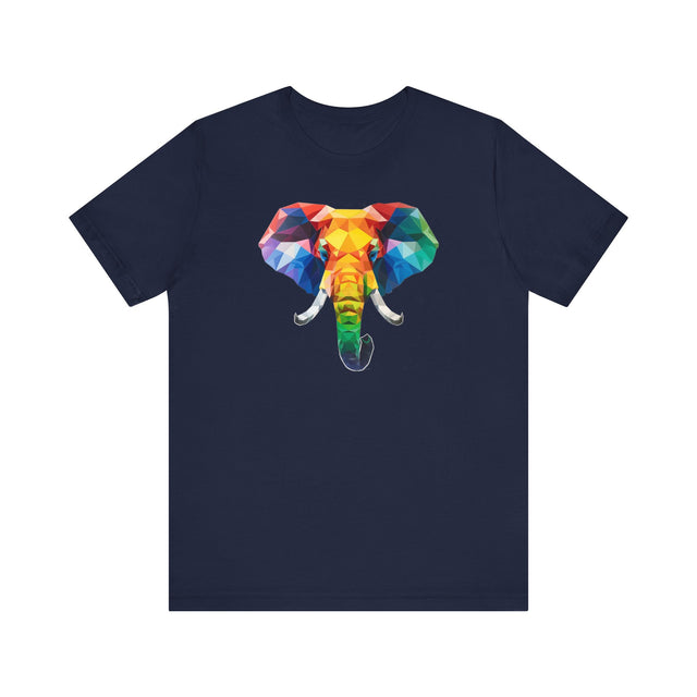 Geometric Rainbow Elephant T-shirt,Pride Shirt,Elephant Lover Top,Rainbow Animals,LGBTQ+ Tee,Queer,Gay,Lesbian,Bisexual,Trans,BGLT,LBGT