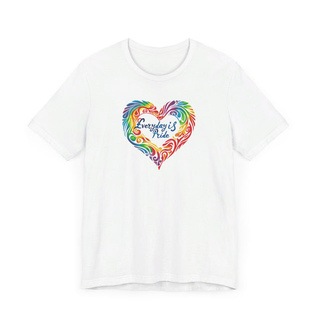 Everyday Pride T shirt, Rainbow Heart T-shirt