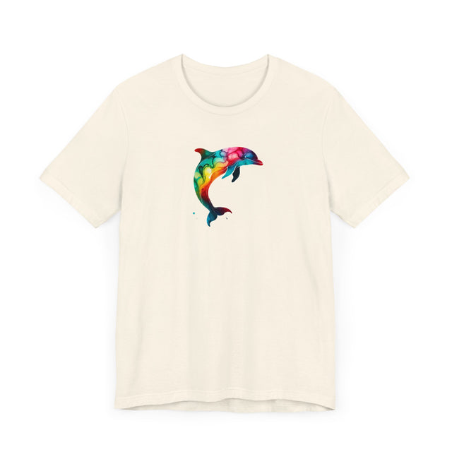 Rainbow Dolphin Alcohol Ink,Sea life lover,Ocean Life,Nautical,Pride Shirt,LGBTQ+ Tee