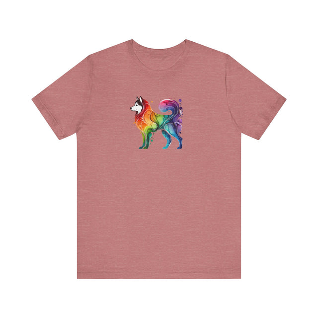 Rainbow Siberian Husky T-shirt,Pride Shirt,Dog Lover Top,Rainbow Animals,LGBTQ+ Tee,Husky Owner