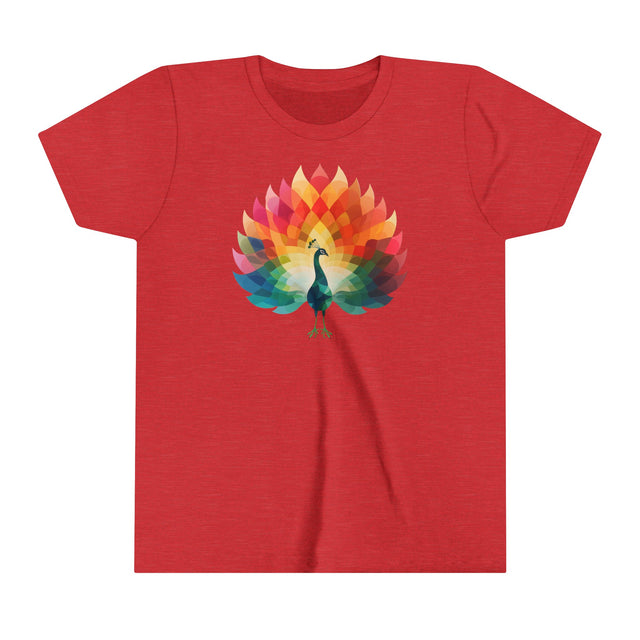 Rainbow Peacock T-shirt, Kids size, Youth Size