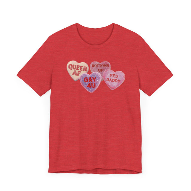 Gay Valentine's Candy Heart Shirt, Gay Valentine, Queer Love