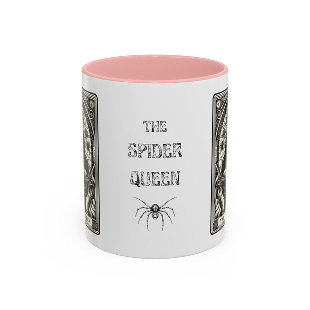 Spider Queen,Tarot card mug,Mother's Day Gift,Tarot Reader Gift,Witchy cup,Mystical Cards cup,Spider Lover Gift,Goth Mom gift, Goth mug