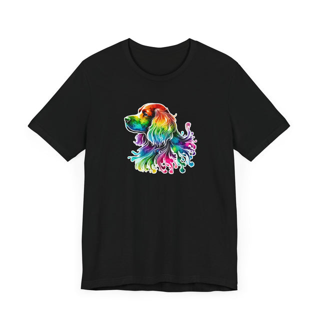 Rainbow English Springer Spaniel Head T-shirt,Pride Shirt,Dog Lover Top,Rainbow Animals,LGBTQ+ Tee, English Springer Spaniel owner, Springer gift