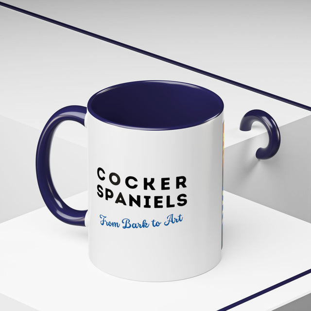 Cocker Spaniels Coffee Cup,4-Panel Pop Art Mug,Cocker Lover,Cocker Mom,Cocker Dad,Dog Lover Gift,Cocker Spaniel Gift