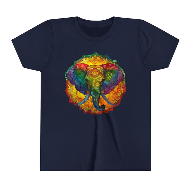Rainbow Elephant Mandala T-shirt,Pride Shirt,Elephant Lover Top,Rainbow Animals,LGBTQ+ Tee,Queer,Gay,Lesbian,Bisexual,Trans,Youth Size