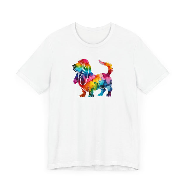 Rainbow Basset Hound T-shirt,Pride Shirt,Dog Lover Top,Rainbow Animals,LGBTQ+ Tee, Hush Puppy Owner