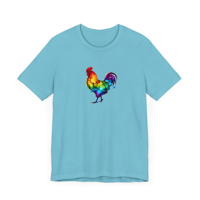 Rainbow Chicken Alcohol Ink T-shirt, Bird Lover T shirt, LGBTQ+, BGLT,Pride Shirt,Chicken Lover