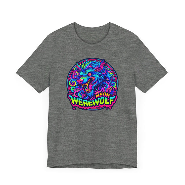 Neon Werewolf T-shirt, Halloween Tee, Neon Goth