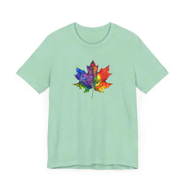 Rainbow Maple Leaf T-shirt, Pride Shirt, Canadian Pride Tee