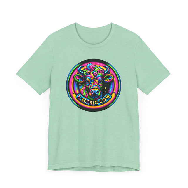 Neon Electric Cow T-shirt, Bovine Tee