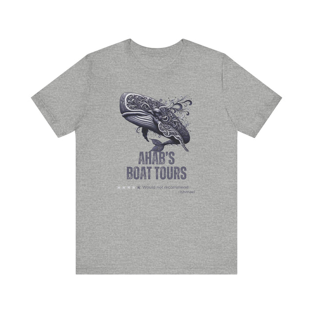 Ahab's Boat Tours, Witty Tshirt, Whale Shirt, Book lover tshirt, Herman Melville Tshirt