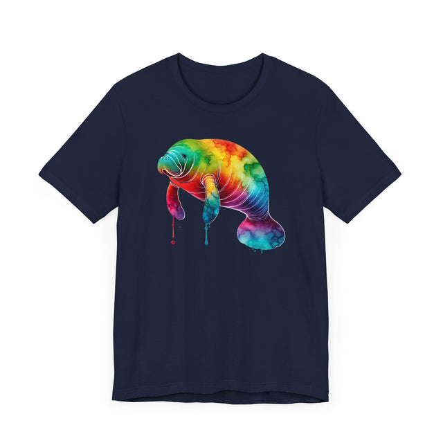 Rainbow Manatee Alcohol Ink,Sea life lover,Ocean Life,Nautical,Pride Shirt,LGBTQ+ Tee
