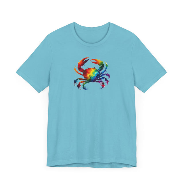 Rainbow Crab Alcohol Ink,Sea life lover,Ocean Life,Nautical,Pride Shirt,LGBTQ+ Tee