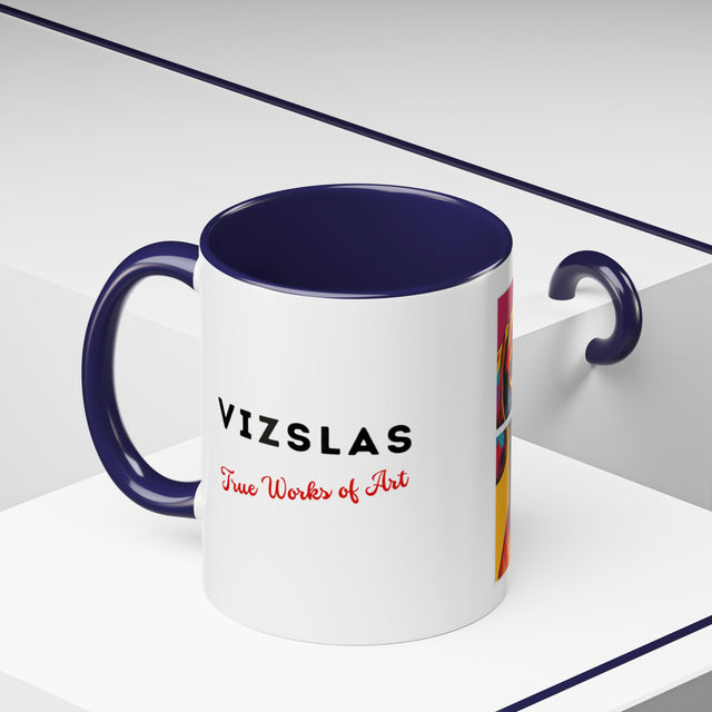 Vizsla Coffee Cup,4-Panel Pop Art Mug,Vizsla Lover,Vizsla Mom,Vizsla Dad,Dog Lover Gift,Vizsla Gift