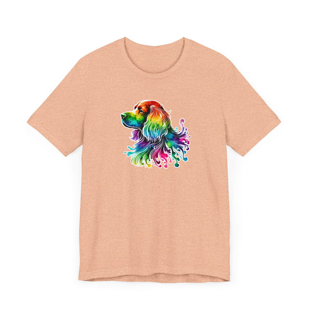 Rainbow English Springer Spaniel Head T-shirt,Pride Shirt,Dog Lover Top,Rainbow Animals,LGBTQ+ Tee, English Springer Spaniel owner, Springer gift