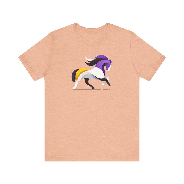 Enby Horse T-shirt,NonBinary Pride Shirt, Non-Binary Top, LGBTQ+ Tee, Modern Art Horse, uNBridled Stallion