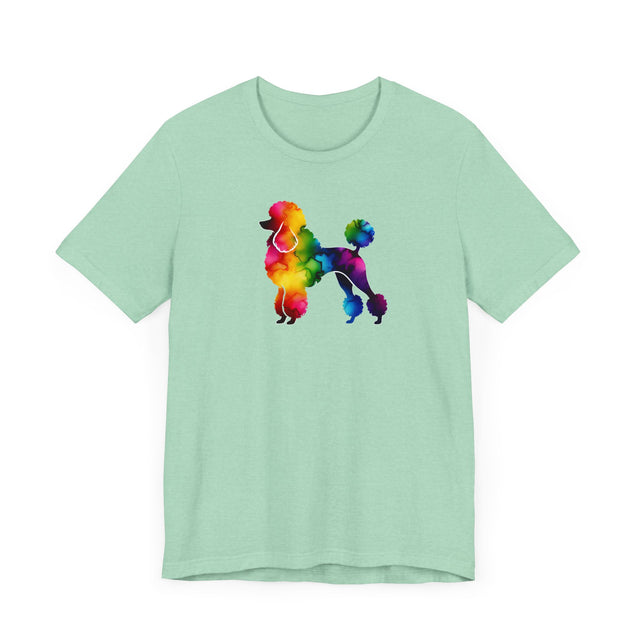 Rainbow Poodle T-shirt,Pride Shirt,Dog Lover Top,Rainbow Animals,LGBTQ+ Tee, Poodle owner, Poodle gift