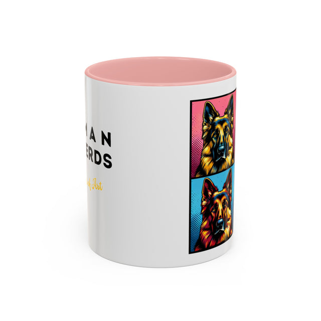 German Shepherd Dog Mug,4-Panel Pop Art Mug,German Shepherd Lover,GSD Mom,GSD Dad,Dog Lover Gift,Alsatian Gift,German Shedder