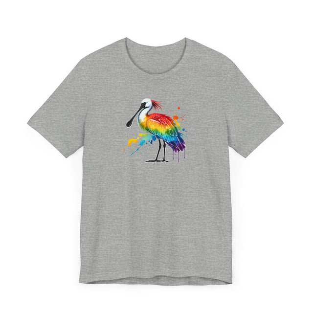 Rainbow Spoonbill Alcohol Ink T-shirt, Pride Shirt,Bird Lover T shirt, LGBTQ+, BGLT, Avian