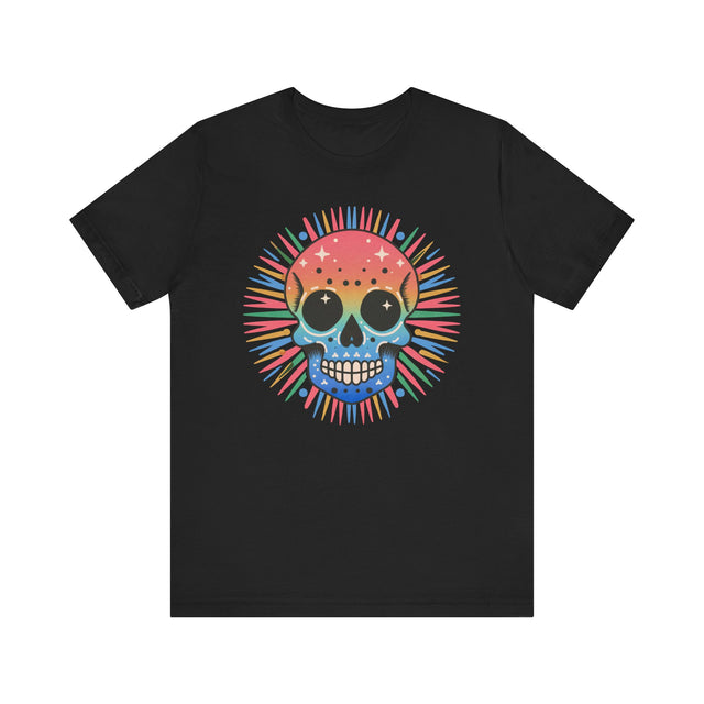 Rainbow Skull T-shirt, Halloween Pride, Skeleton