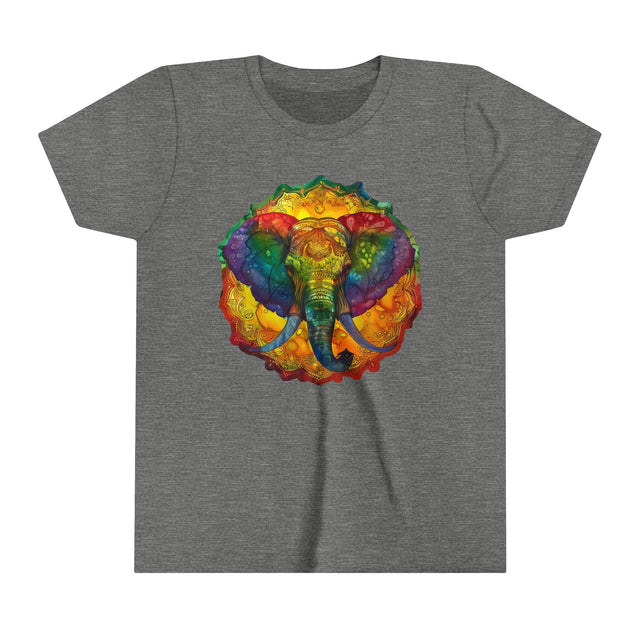 Rainbow Elephant Mandala T-shirt,Pride Shirt,Elephant Lover Top,Rainbow Animals,LGBTQ+ Tee,Queer,Gay,Lesbian,Bisexual,Trans,Youth Size