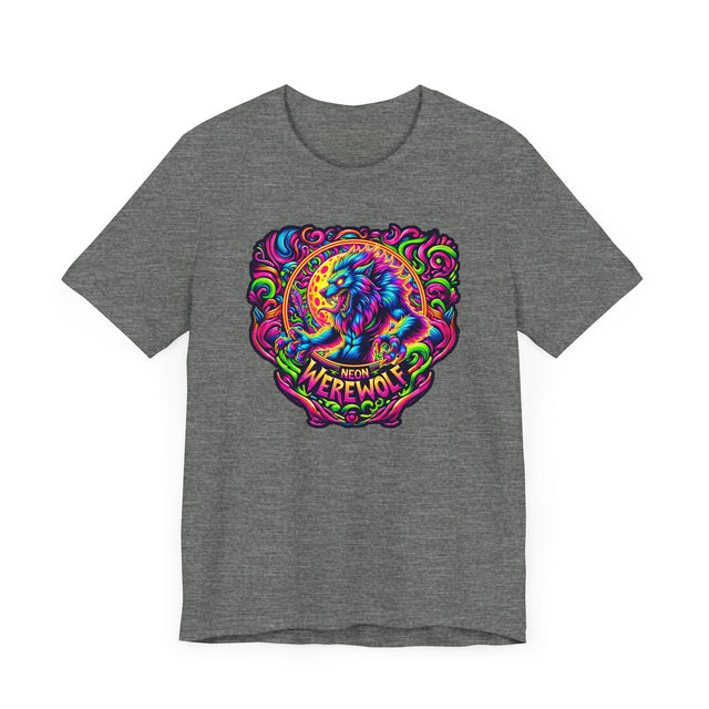 Neon Werewolf T-shirt, Halloween Tee, Neon Goth