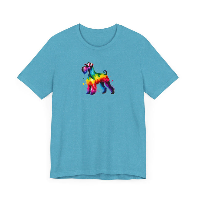 Rainbow Schnauzer T-shirt,Pride Shirt,Dog Lover Top,Rainbow Animals,LGBTQ+ Tee, Schnauzer owner, Schnauzer gift