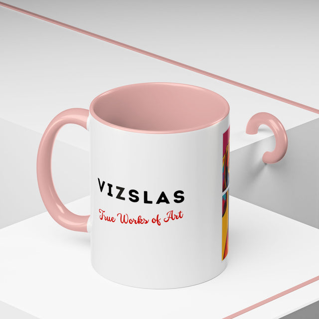 Vizsla Coffee Cup,4-Panel Pop Art Mug,Vizsla Lover,Vizsla Mom,Vizsla Dad,Dog Lover Gift,Vizsla Gift