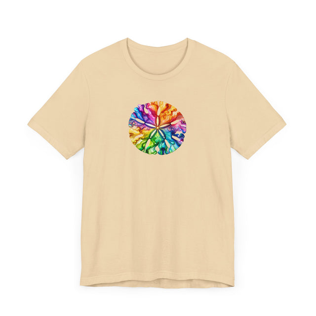 Rainbow Sand Dollar Alcohol Ink,Sea life lover,Ocean Life,Nautical,Pride Shirt,LGBTQ+ Tee