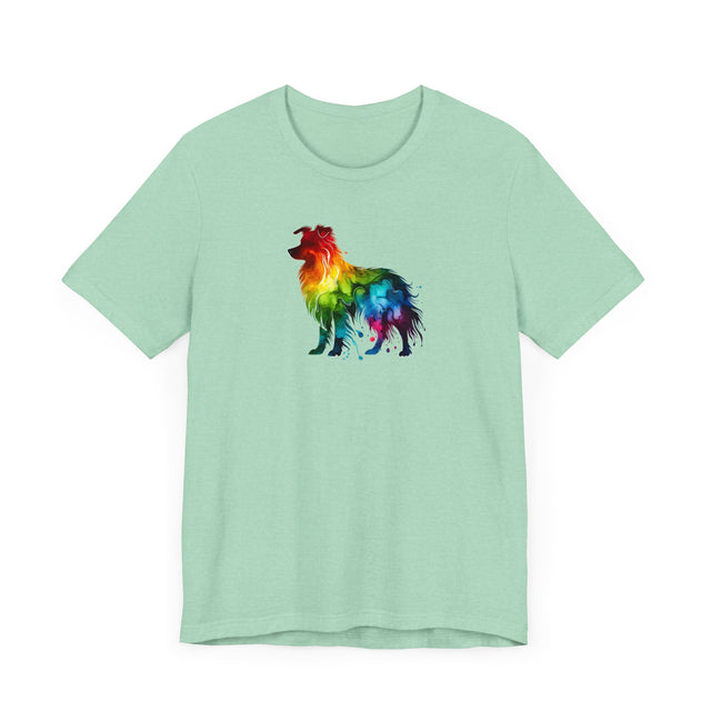 Rainbow Border Collie T-shirt,Pride Shirt,Dog Lover Top,Rainbow Animals,LGBTQ+ Tee, Border Collie Owner gift