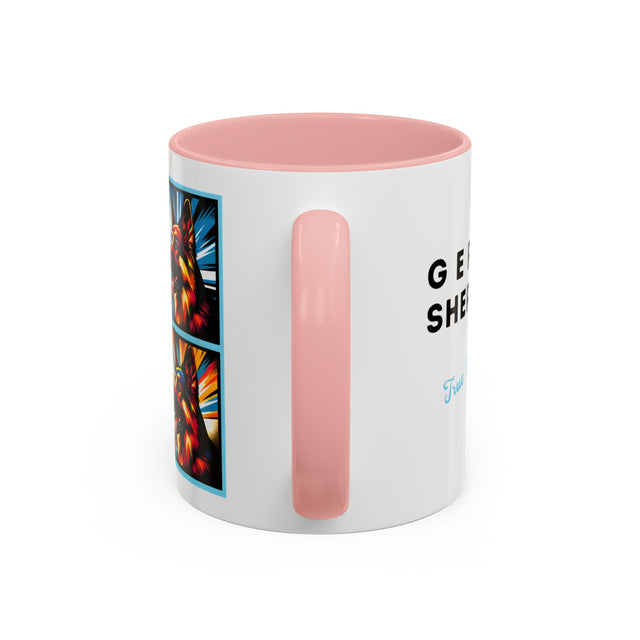 German Shepherd Dog Mug,4-Panel Pop Art Mug,German Shepherd Lover,GSD Mom,GSD Dad,Dog Lover Gift,Alsatian Gift,German Shedder