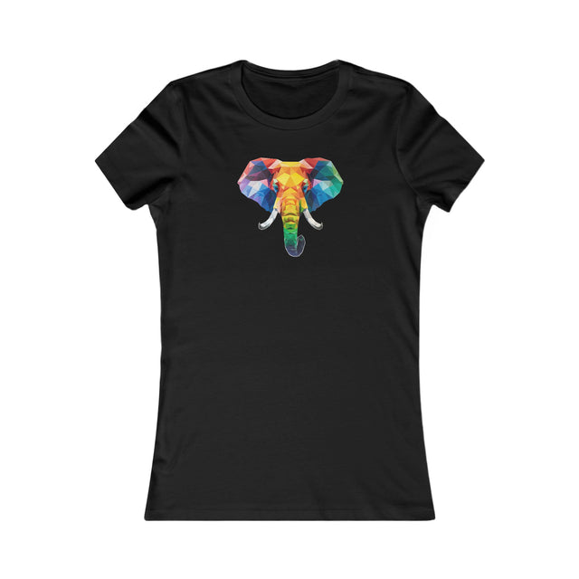 Geometric Rainbow Elephant T-shirt,Pride Shirt,Elephant Lover Top,Rainbow Animals,LGBTQ+ Tee,Queer,Gay,Lesbian,Bisexual,Trans,Women's Favorite Tee