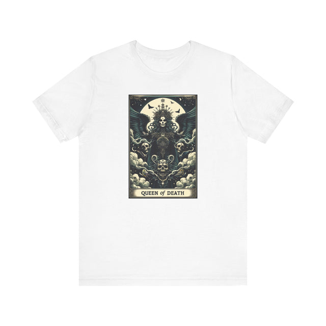 Queen of Death,Tarot card shirt,Witchy Shirt,Mystical Cards Tee,Celestial Astrology,Tarot Lover Gift,Goth tee,Witchy Celestial Clothing