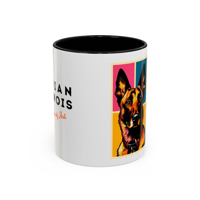 Belgian Malinois Coffee Cup,4-Panel Pop Art Mug,Belgian Malinois Lover,Mal Mom,Mali Dad,Dog Lover Gift,Belgian Malinois Gift