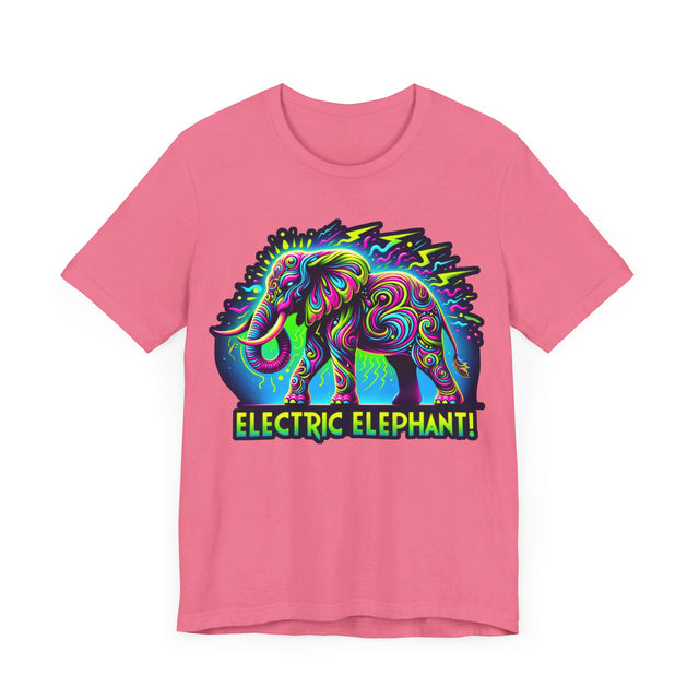 Electric Elephant T-shirt, Pachyderm Lover Tee