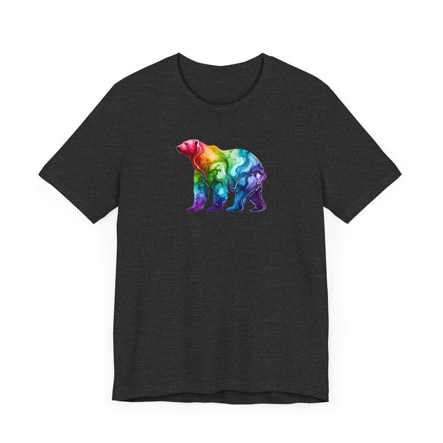 Rainbow Polar Bear Alcohol Ink T-shirt, Pride Shirt,Animal Lover T shirt, LGBTQ+, BGLT, Big Bear