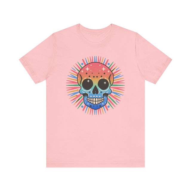 Rainbow Skull T-shirt, Halloween Pride, Skeleton