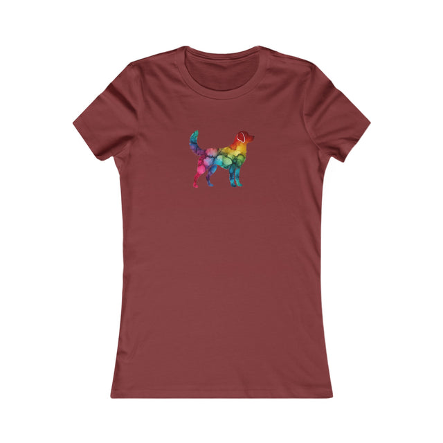 Rainbow Labrador Retriever T-shirt,Pride Shirt,Dog Lover Top,Rainbow Animals,LGBTQ+ Tee, Lab Owner,Women's Favorite Tee