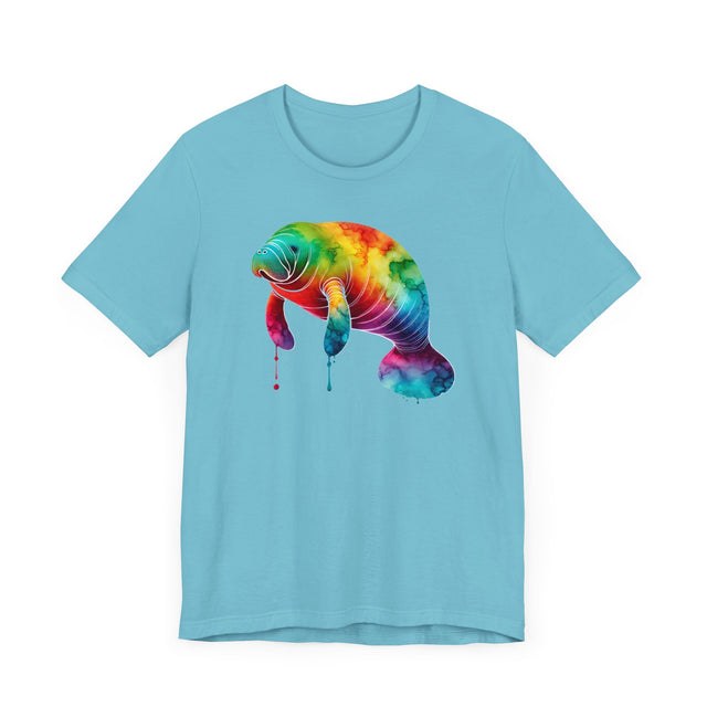 Rainbow Manatee Alcohol Ink,Sea life lover,Ocean Life,Nautical,Pride Shirt,LGBTQ+ Tee