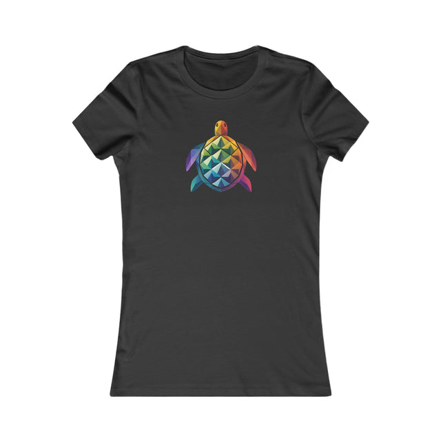 Geometric Rainbow Sea Turtle T-shirt, Pride Shirt, LBGT, Sea Turtle T shirt, LGBTQ+, BGLT, Ocean,Women's Favorite Tee