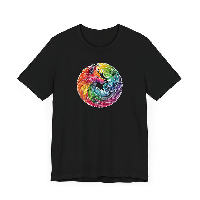 Rainbow Fox Spiral,Vixen lover,Foxy tee,Pride Shirt,Rainbow,Pride Parade T shirt,LGBTQ+ Ally Tee
