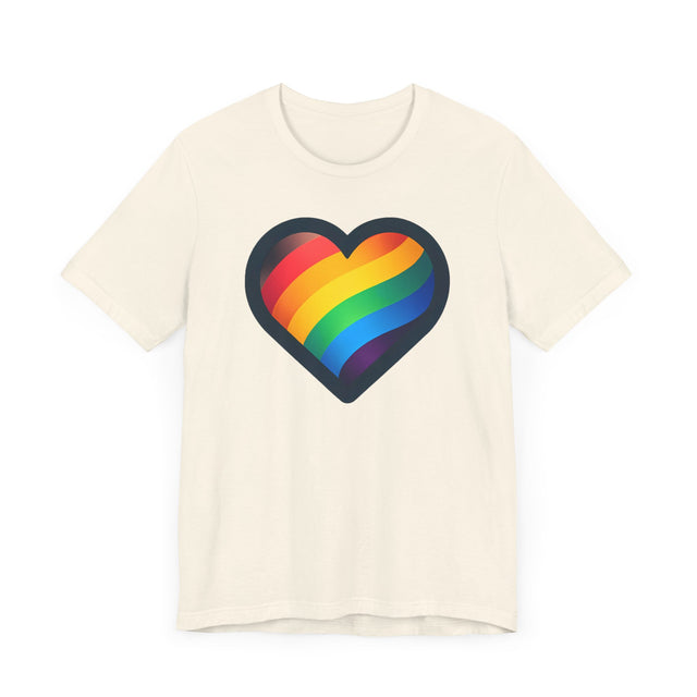 Pride Shirt, Philadelphia Rainbow Heart T-shirt, LGBTQ+, Queer