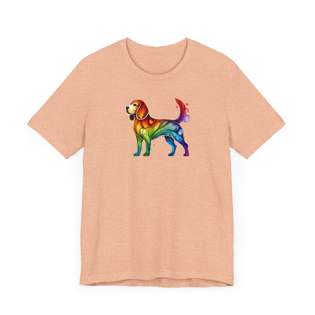 Rainbow Beagle T-shirt,Pride Shirt,Dog Lover Top,Rainbow Animals,LGBTQ+ Tee, Beagle Owner gift