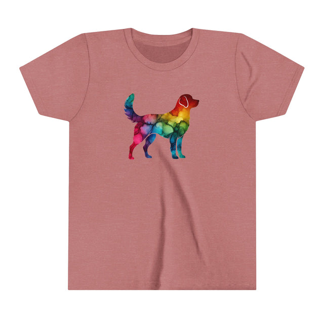Rainbow Labrador Retriever T-shirt,Pride Shirt,Dog Lover Top,Rainbow Animals,LGBTQ+ Tee, Lab Owner,Youth Size