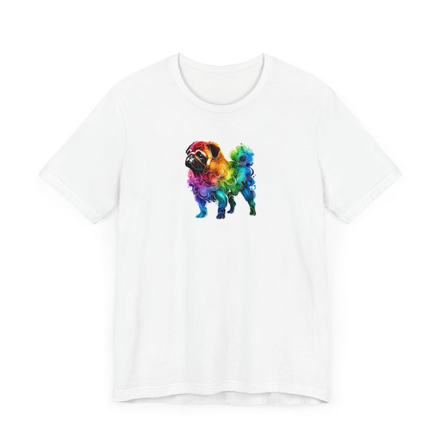 Rainbow Pug T-shirt,Pride Shirt,Dog Lover Top,Rainbow Animals,LGBTQ+ Tee, Pug owner, Pug gift
