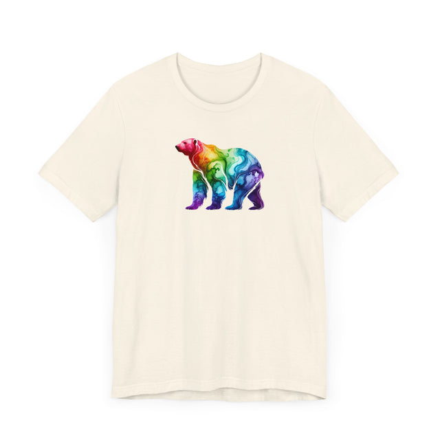 Rainbow Polar Bear Alcohol Ink T-shirt, Pride Shirt,Animal Lover T shirt, LGBTQ+, BGLT, Big Bear