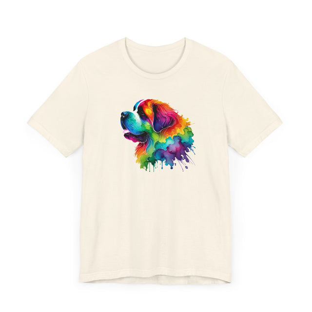 Rainbow St. Bernard Head T-shirt,Pride Shirt,Dog Lover Top,Rainbow Animals,LGBTQ+ Tee, Saint Bernard owner, St Bernard gift