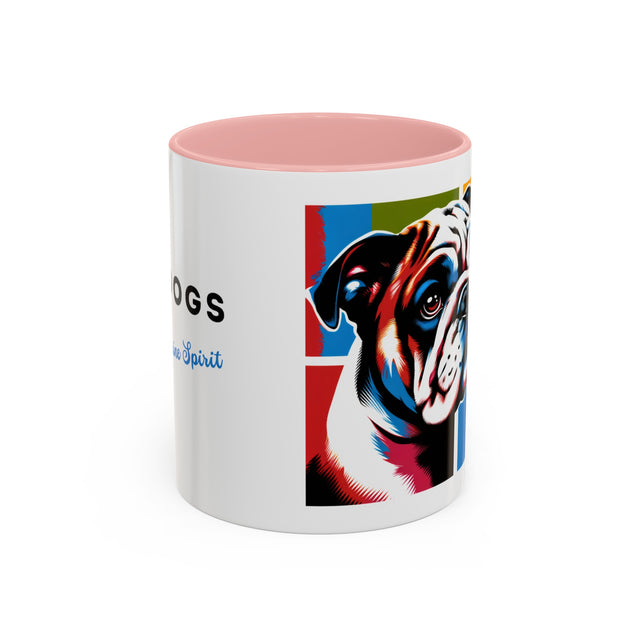 Bulldog Coffee Cup,4-Panel Pop Art Mug,English Bulldog Lover,Bully Mom,Bully Dad,Sourmug Gift,Bulldogger Gift,British Bulldog