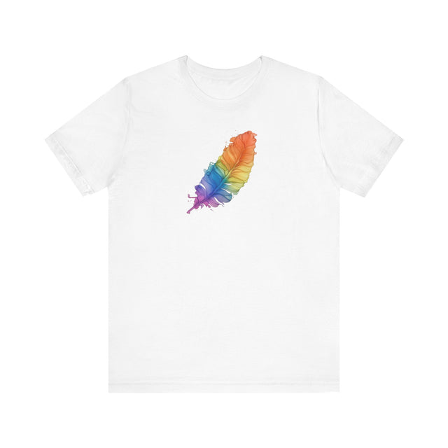Rainbow Feather T-shirt,Pride Shirt,Bird Lover Top,Rainbow Animals,LGBTQ+ Tee,Queer,Gay,Lesbian,Bisexual,Trans,BGLT,LBGT